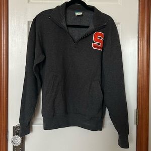 Syracuse University - Quarter Zip Fleece Unisex Sweatshirt w/ Pockets, Size: M